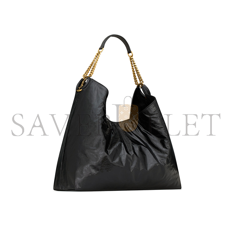 YSL HORTENSE HOBO IN SHINY LEATHER 871220AAGOL1000 (41*35*15cm)